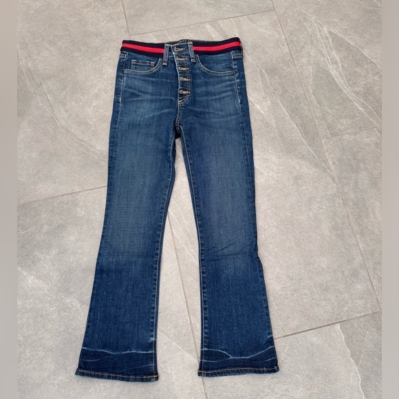 Stylish Blue Jeans with Red Stripe - Picture 2 of 10